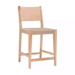 Kirklands Home Bar Stools & Counter Height Stools|Basketweave Seat Counter Stools, Set of 2 Tan