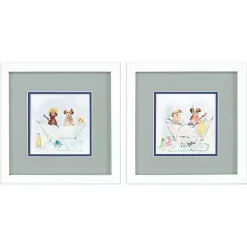 Kirklands Home Framed Art|Bathtub Pups Framed Art Prints, Set of 2