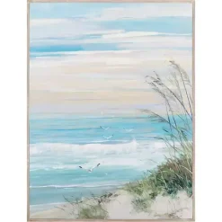 Kirklands Home Framed Art|Beach at Dusk Framed Art Print by Sally Swatland Blue