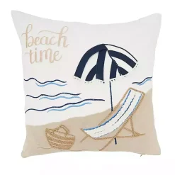 Best Beachy Daydreams Embroidered Throw Pillow Pillows