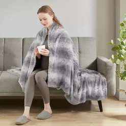 Clearance Beautyrest Faux Fur Oversized Heated Throw Blankets & Throws