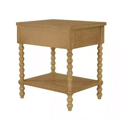 Kirklands Home Nightstands|Beckett Camel Oak Wood Nightsd Tan