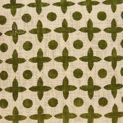 Beige and Green Patterned Pillow Pillows
