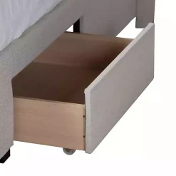 Kirklands Home Beds & Headboards|Beige Braylon Upholstered 3-Drawer Queen Bed Tan