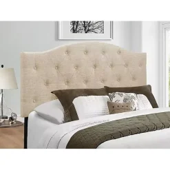 Kirklands Home Beds & Headboards|Beige Bryne Button Tufted Full/Queen Headboard Tan