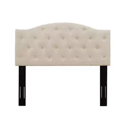 Kirklands Home Beds & Headboards|Beige Bryne Button Tufted King Headboard Tan