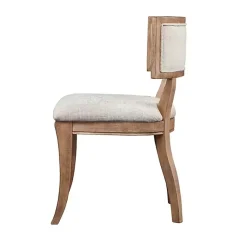 Kirklands Home Dining Chairs|Beige Curved Back Dining Chairs, Set of 2 White