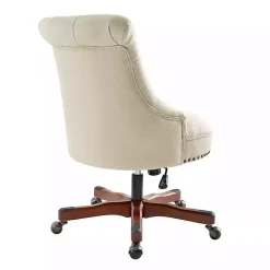 Kirklands Home Office Furniture|Beige Miller Tufted Office Chair Tan