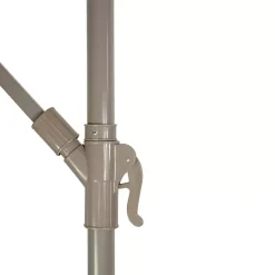 Kirklands Home Outdoor Accent Furniture|Beige Offset Hand Crank Outdoor Umbrella