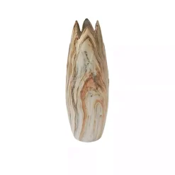 Best Beige Stoneware Jagged Vase, 20 in. Vases