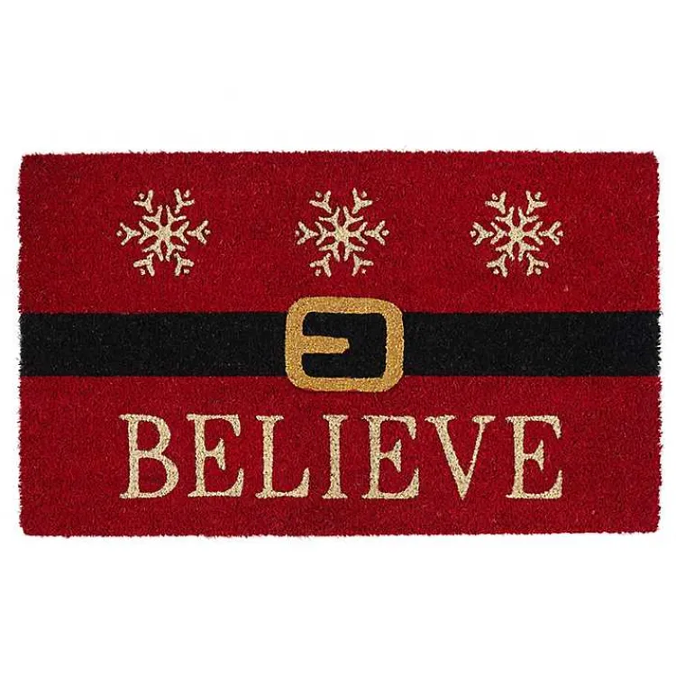 Clearance Believe Santa Doormat Outdoor Christmas Decorations