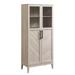 Kirklands Home Cabinets & Sideboards|Birch Chevron Wooden Storage Cabinet Tan