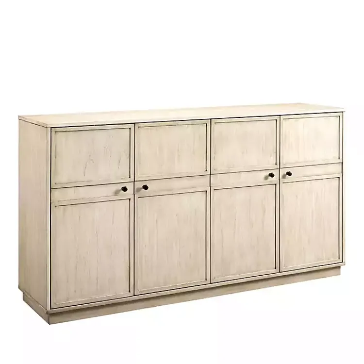 Kirklands Home Cabinets & Sideboards|Birch Wood 4-Door Sideboard Ivory