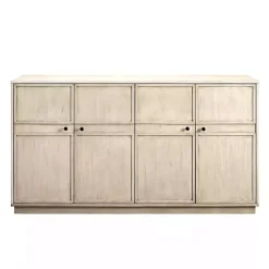 Kirklands Home Cabinets & Sideboards|Birch Wood 4-Door Sideboard Ivory