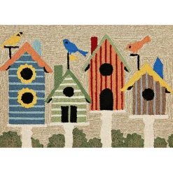 Kirklands Home Doormats|Birdhouses Scatter Rug Multi