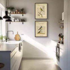 Kirklands Home Framed Art|Birds Diagram III Framed Art Prints, Set of 2 Ivory