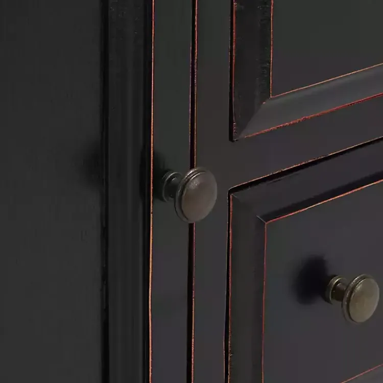 Kirklands Home Cabinets & Sideboards|& Oak 4-Drawer Charlotte Sideboard Black