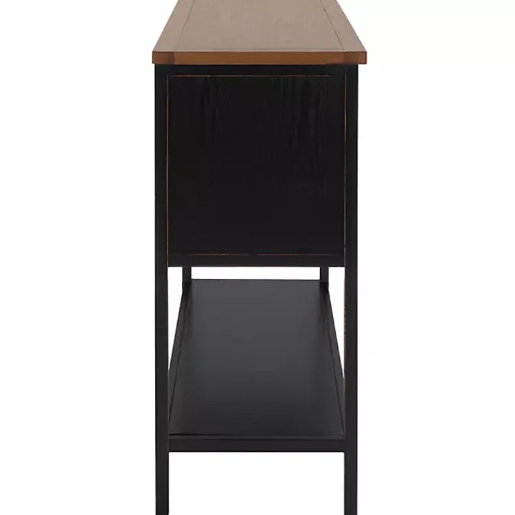 Kirklands Home Cabinets & Sideboards|& Oak 4-Drawer Charlotte Sideboard Black