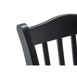 Kirklands Home Dining Chairs|Black & Oak Wood Shaker Dining Chairs, Set of 2 Brown