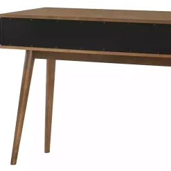 Kirklands Home Console Tables|& Walnut Soft-Close Wood Console Table Black