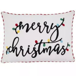Best Black & White Merry Christmas Bulbs Lumbar Pillow Pillows