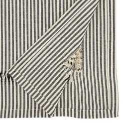 Kirklands Home Table Linens|Black & White Striped Table Runner, 90 in.