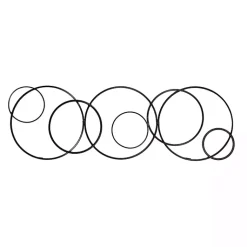 Kirklands Home Wall Plaques|Abstract Circle Chain Wall Plaque Black