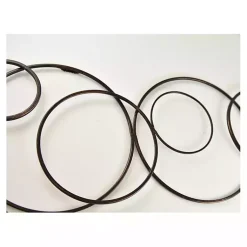 Kirklands Home Wall Plaques|Abstract Circle Chain Wall Plaque Black