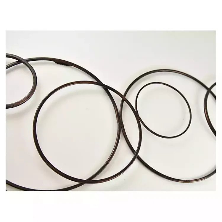 Kirklands Home Wall Plaques|Abstract Circle Chain Wall Plaque Black