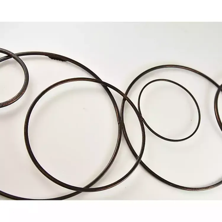 Kirklands Home Wall Plaques|Abstract Circle Chain Wall Plaque Black