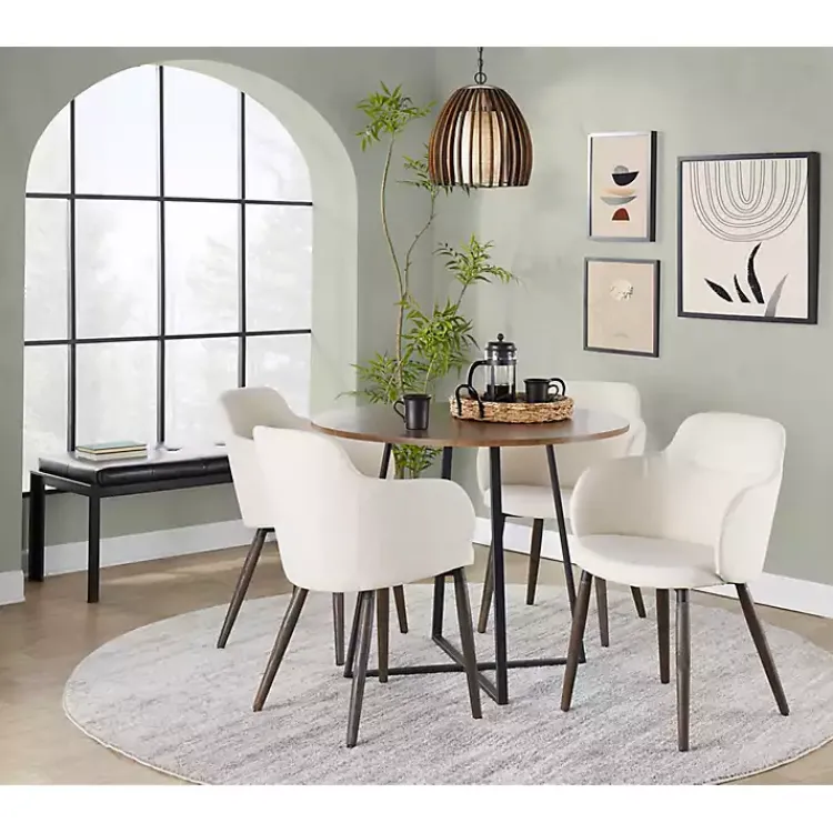 Kirklands Home Dining Tables|Black and Canary Cosmo Round Dining Table Brown