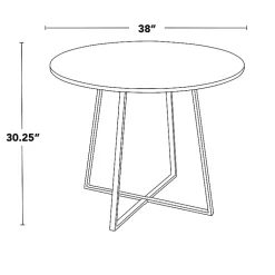 Kirklands Home Dining Tables|Black and Canary Cosmo Round Dining Table Brown