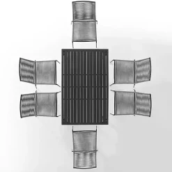 Kirklands Home Outdoor Dining|Black and Gray Rope 7-pc. Outdoor Dining Set