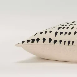 Outlet Black and Natural Animal Patterned Lumbar Pillow Pillows