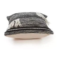 Sale Black and Natural Mingled Texture Pillow Pillows