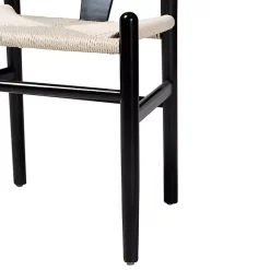 Kirklands Home Dining Chairs|and Tan Wishbone Dining Chairs, Set of 2 Black