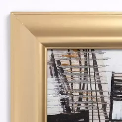 Kirklands Home Framed Art|Black and White Abstract I Gold Framed Art Print