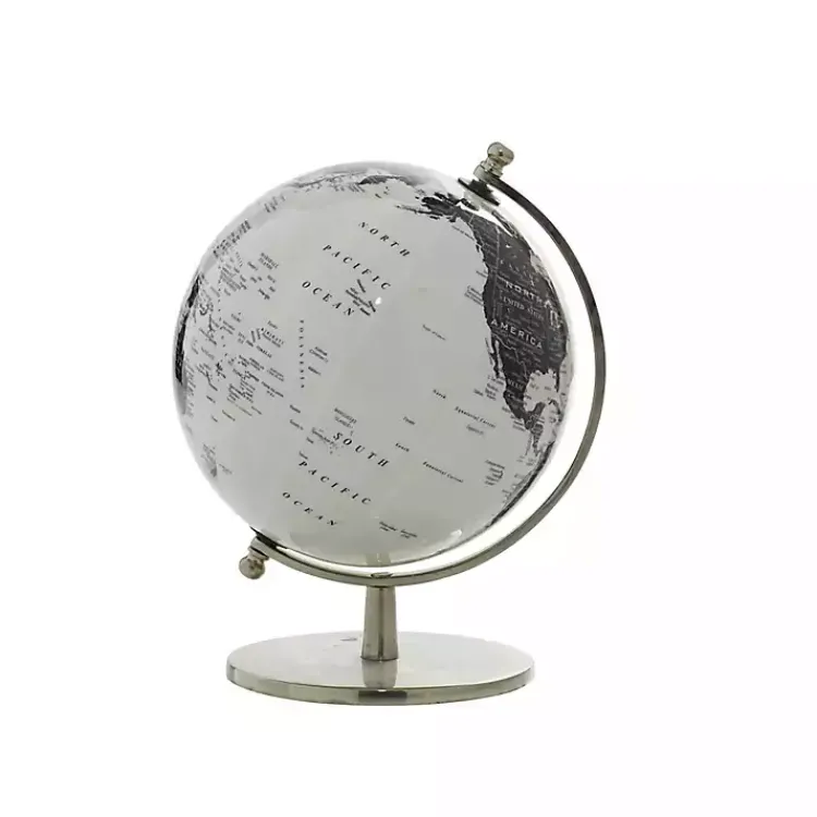 Discount Black and White Aluminum Globe Statues & Figurines