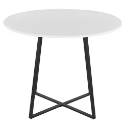 Kirklands Home Dining Tables|Black and Canary Cosmo Round Dining Table White