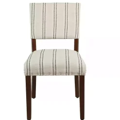Kirklands Home Dining Chairs|Black and Striped Dining Chairs, Set of 2 White