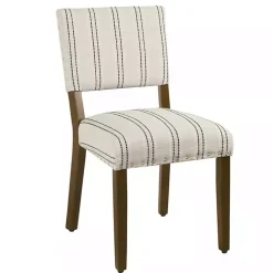 Kirklands Home Dining Chairs|Black and Striped Dining Chairs, Set of 2 White