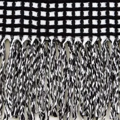 Hot and White Waffle Knit Fringe Throw Blankets & Throws