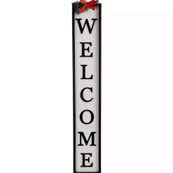 Outlet Black and White Welcome Christmas Porch Board Outdoor Christmas Decorations