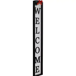Outlet Black and White Welcome Christmas Porch Board Outdoor Christmas Decorations