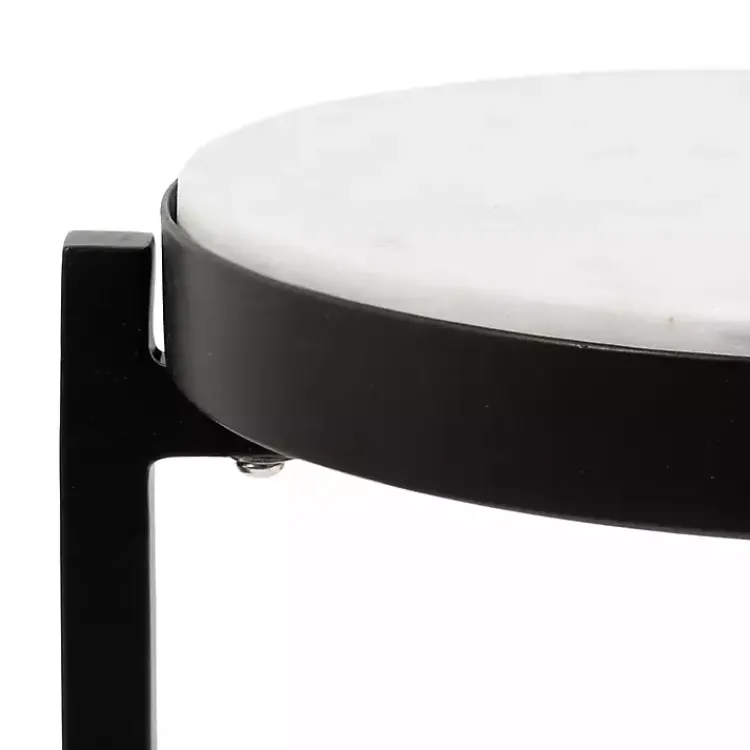 Kirklands Home Accent & End Tables|Angular Marble Accent Table Black