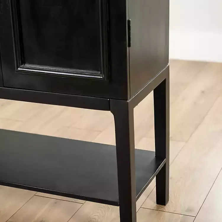 Kirklands Home Cabinets & Sideboards|Black Arch Wood Bar Cabinet