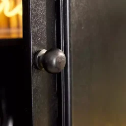 Kirklands Home Cabinets & Sideboards|Black Arch Wood Bar Cabinet