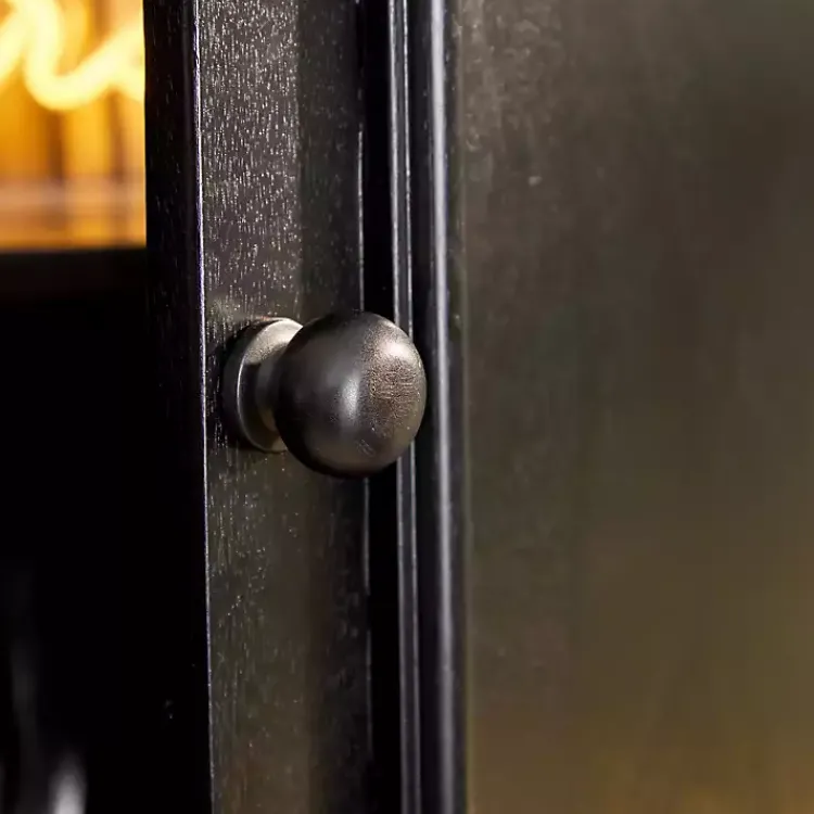 Kirklands Home Cabinets & Sideboards|Black Arch Wood Bar Cabinet