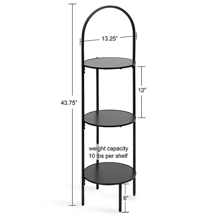 Kirklands Home Planters|Arched 3-Tier Plant Stand Black