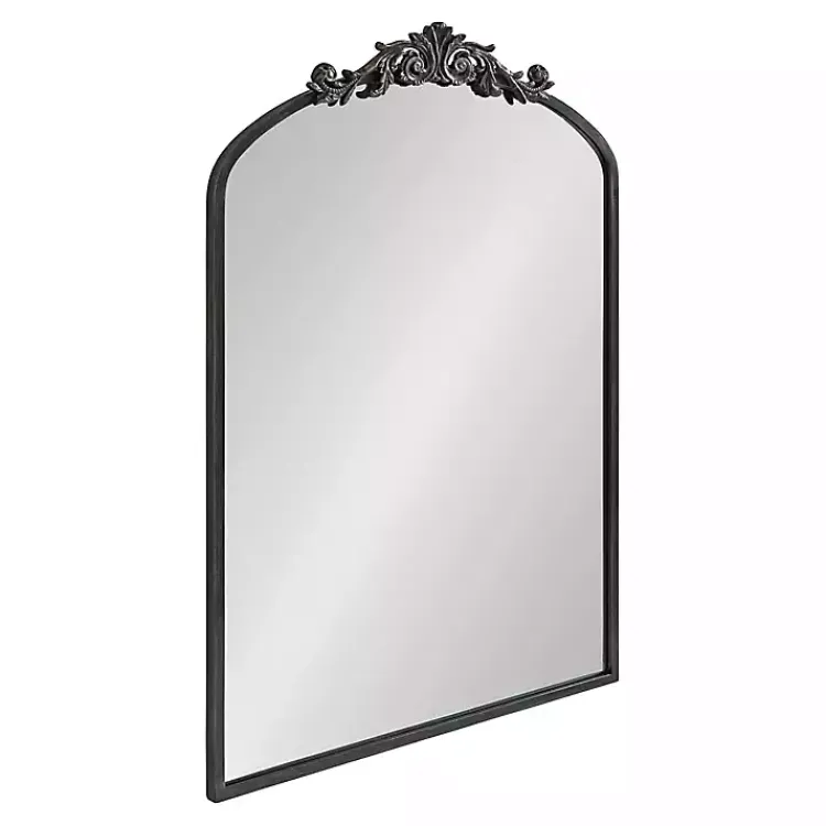 Kirklands Home Decorative Mirrors|Arendahl Arched Mirror, 24x36 in. Black